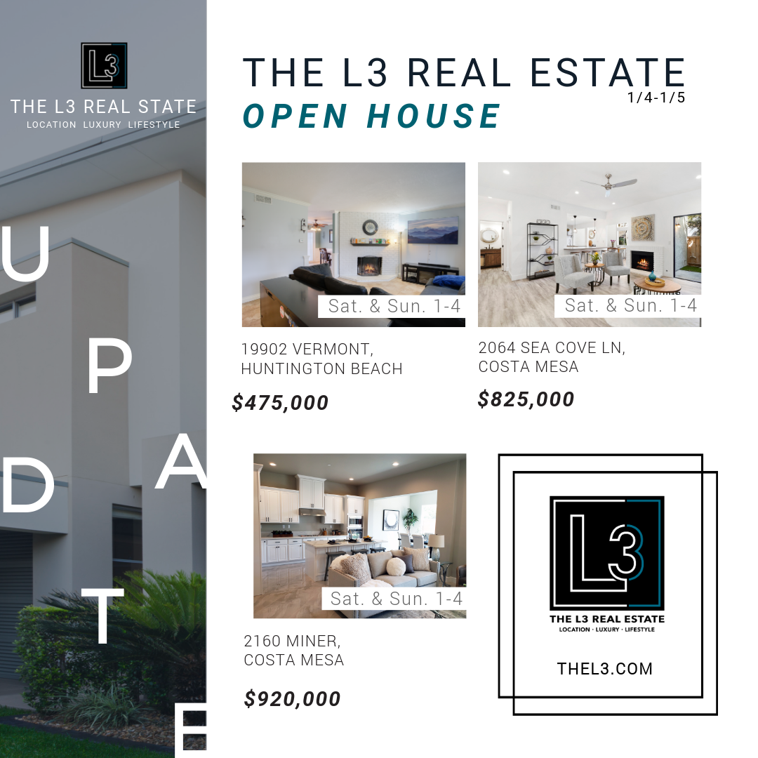 Open House in Costa Mesa and Huntington Beach